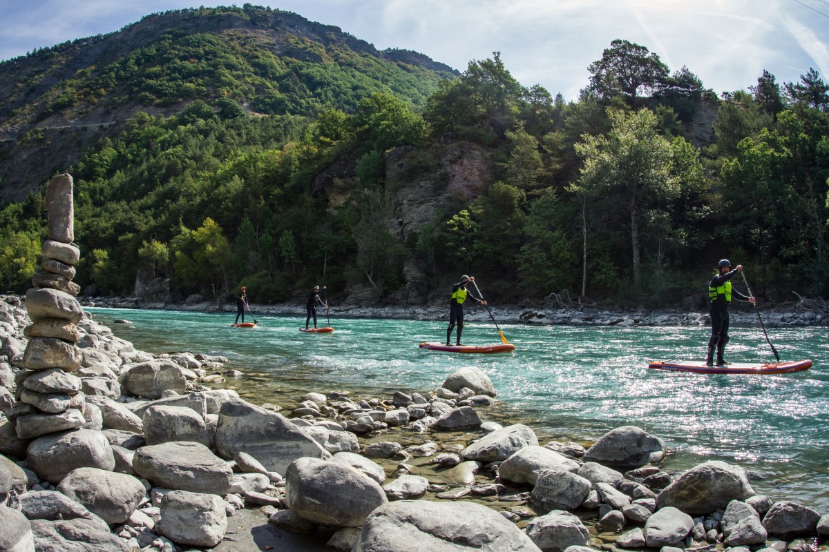paddle cairn durance de bleu a blanc