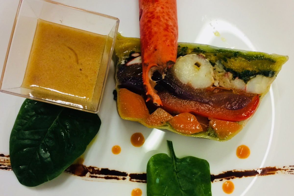 Terrine de légumes au homard