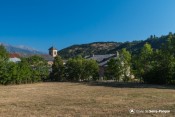 abbaye de boscodon vue depuis foret