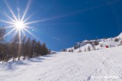 neige sur piste aquarius