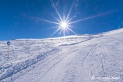 soleil sur piste bleue le cezier