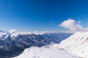 vue sur lac serre poncon depuis arete de la ratelle