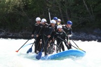 paddle riviere bleu blanc embrun