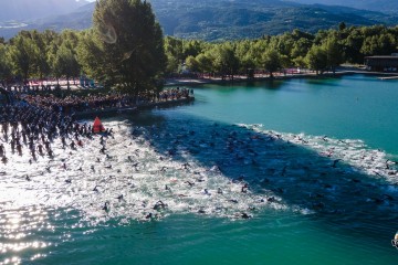 depart natation triathlon embrun plan eau