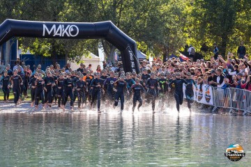 triathlon L embrun depart plan eau