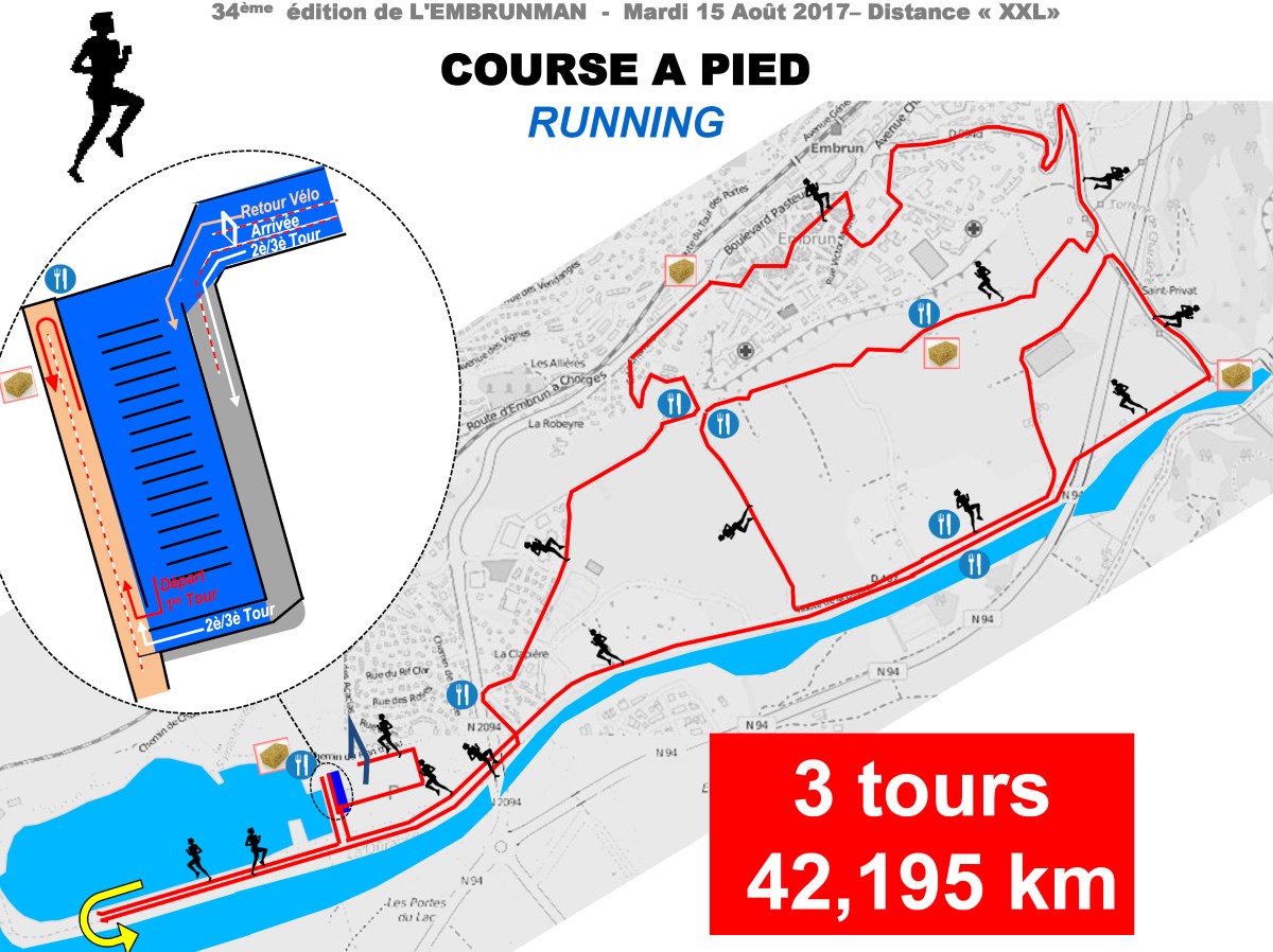 parcours course a pied embrun man 2017