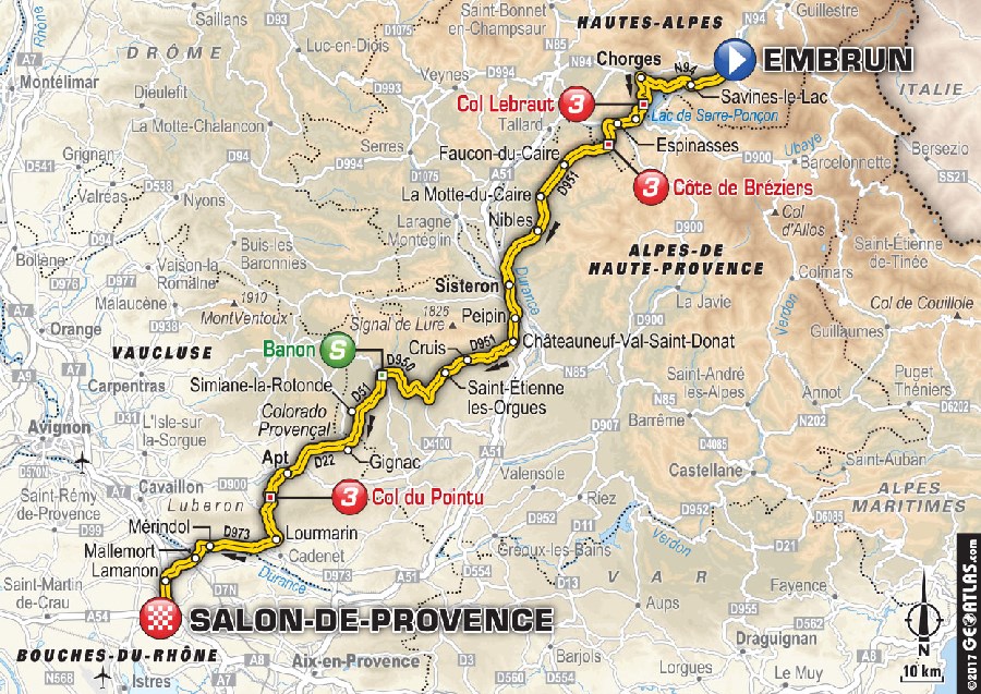 carte etape 19 embrun salon de provence